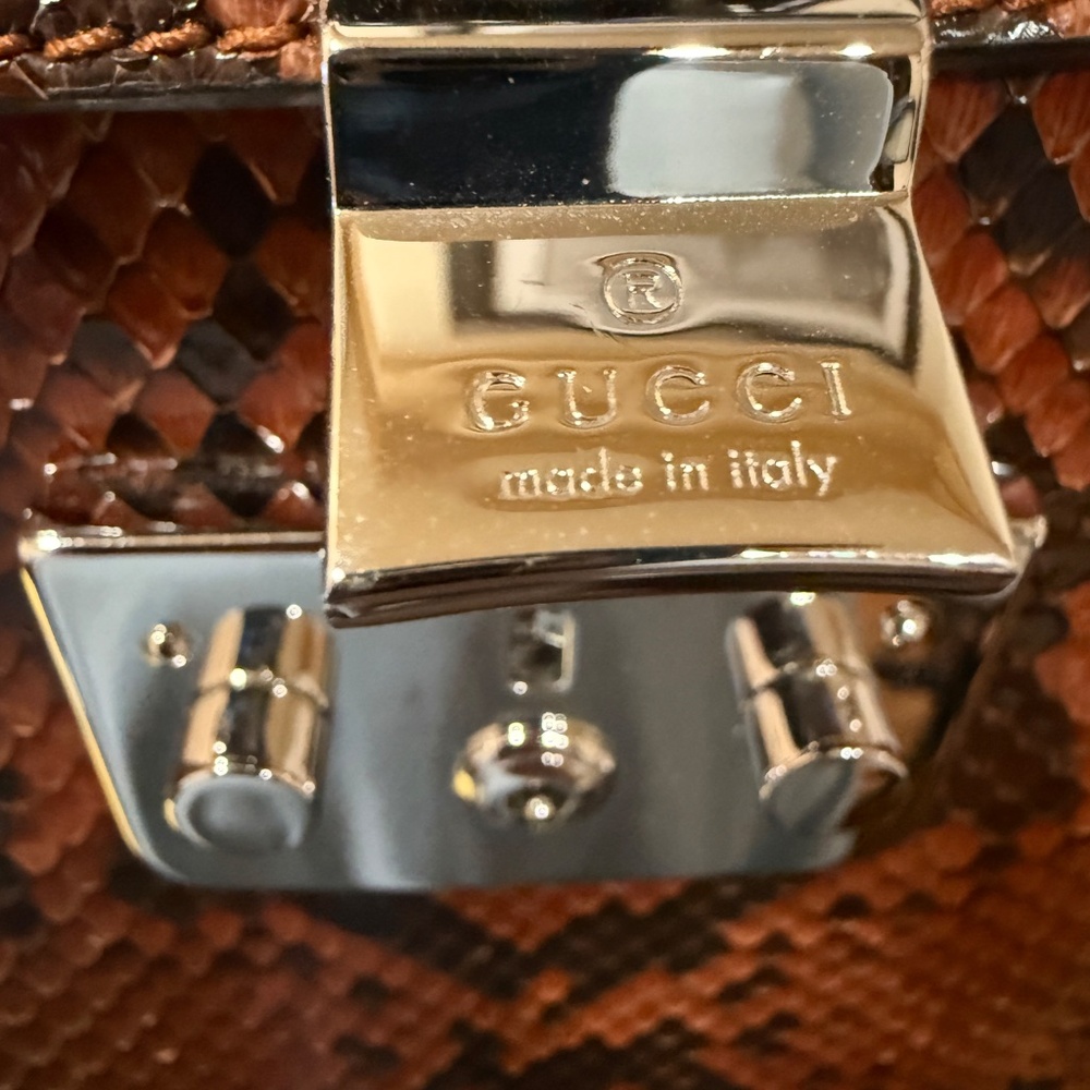 Gucci Lady Lock Python Top Handle Bag - Picture 11 of 14